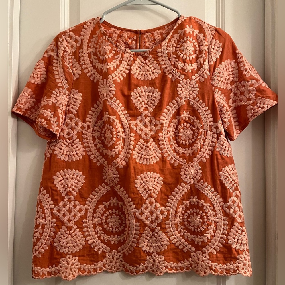 Embroidered shirt, not sure where from! I think either Gap or Anthropologie. XS